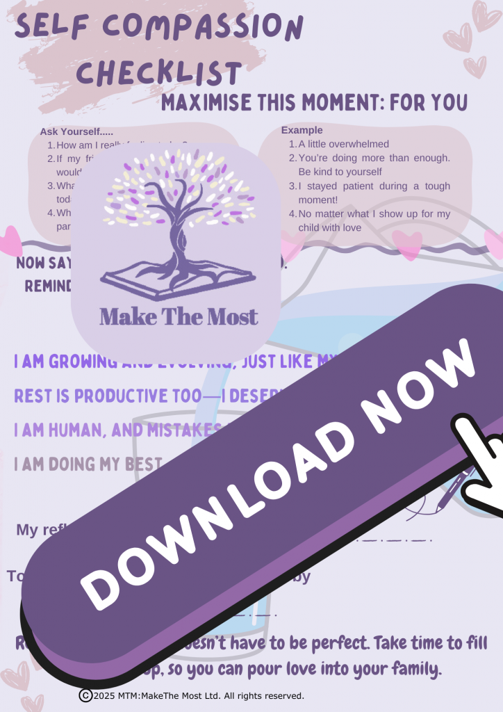 Printable Self Compassion Checklist